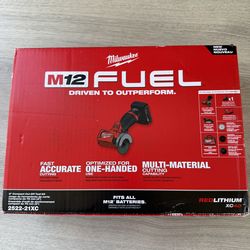 Milwaukee M12 FUEL 12V 3 in. Lithium-Ion Brushless Cordless Cut Off Saw Kit with One 4.0 Ah Battery Charger and Bag