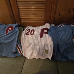 3 Different Phillies Legends Jerseys 