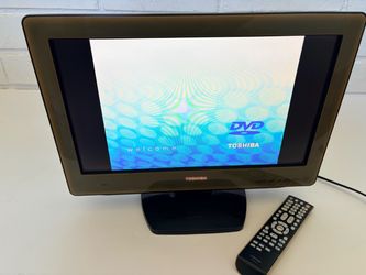 Toshiba LCD HDTV w/ Built-in DVD Player 19LV610U 19" Tested Working Remote VG