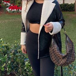 black leather jacket 