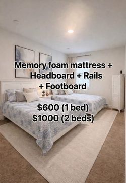 2 Queen Beds – City Furniture Sets ($600 ea / $950 both)