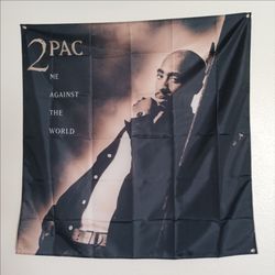 2pac Me Against The World Album Cover Tapestry Wall Decor Flag Banner 47" x 47" with Grommets NEW