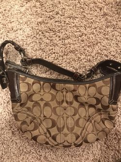 Coach brown logo purse