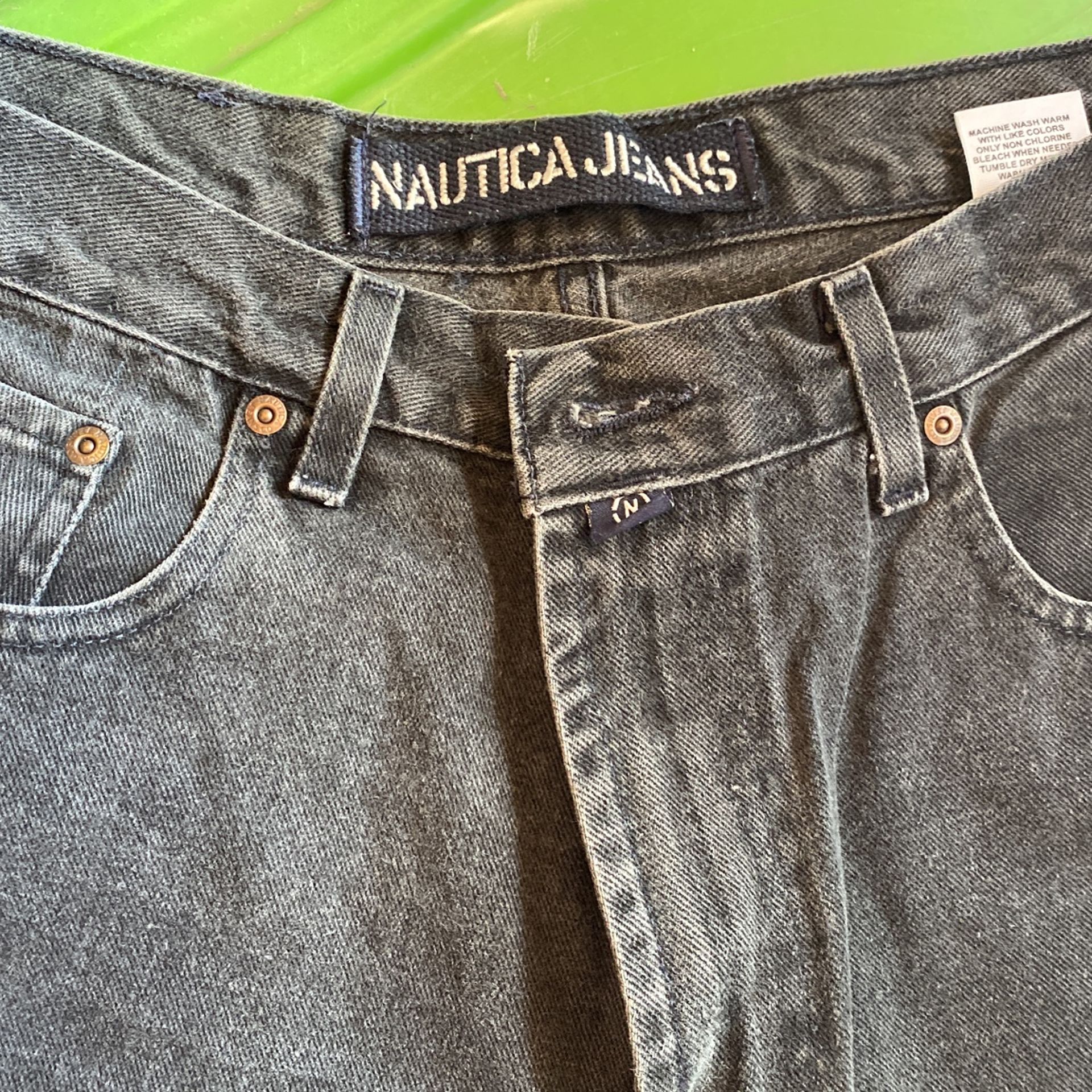 Mens Black Nautical Pants Size 34/30