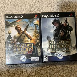 Medal Of Honor Frontline + Rising Sun PS2 PlayStation 2 Bundle Lot CiB - Tested