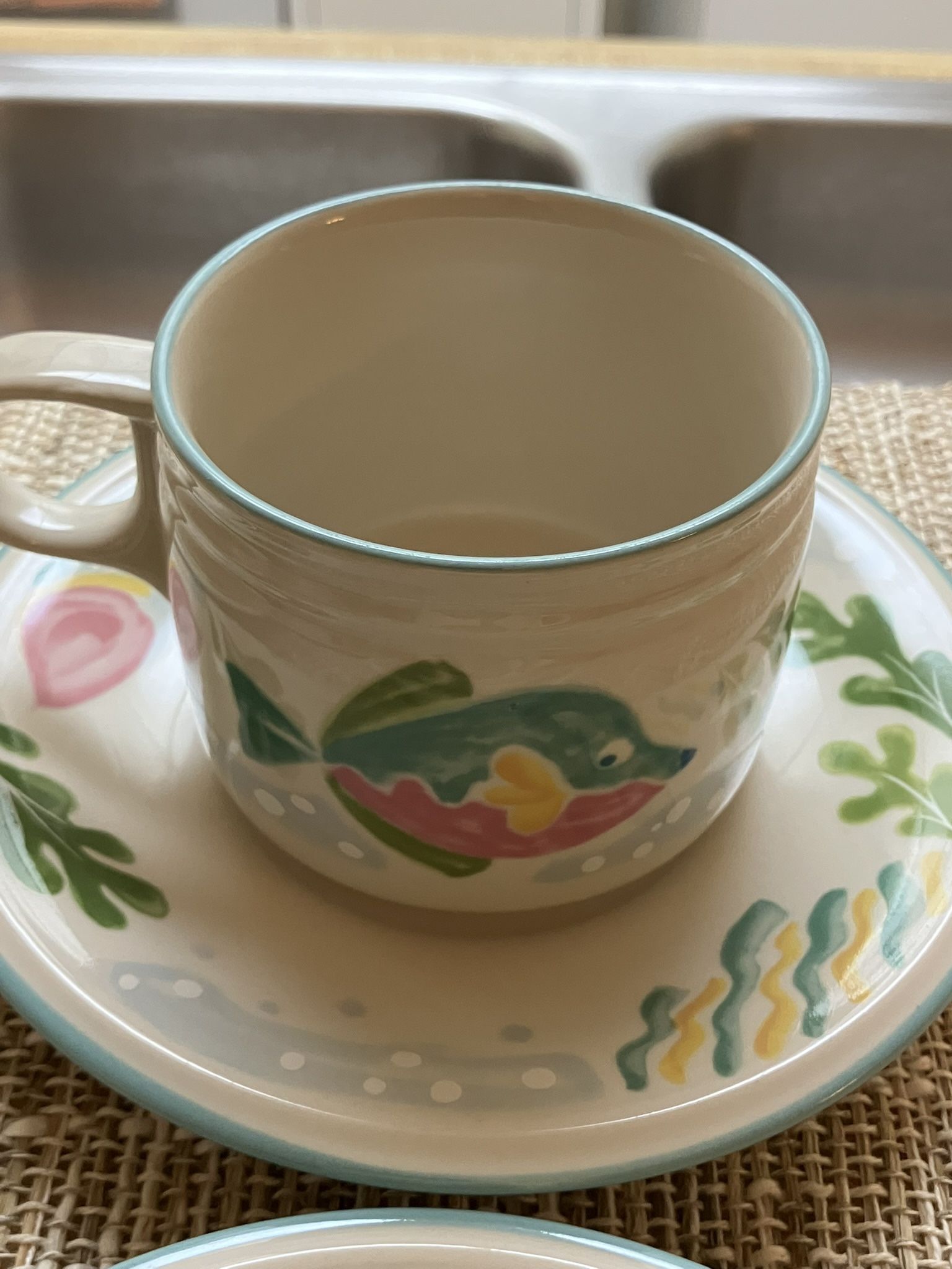 Studio Nova Mikasa "Barrier Reef" pattern 1 Cup & Saucers