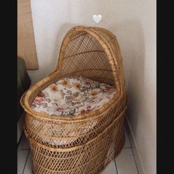 Boho Wicker Bassinet