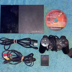 SONY PLAYSTATION 2 PS2 CONSOLE WITH VIDEO GAME, CONTROLLER & CORDS 