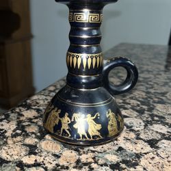 Greek Candle Holder In 24k Gold 