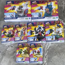 Complete Set Of The MARVEL STUNT SQUAD SET OF 8 !!! Brand New Never Opened !