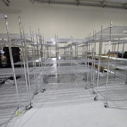 Moving Heavy Duty Cart Size 78 X 78 Inches Good Condition With 3 Shelfs Wider 24 Inches X 78 Inches  Each Good Condition As You Need It. 