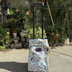 Jansport Rolling Backpack - Blue Floral Backpack 