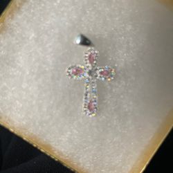 925 Silver Moissanite Cross  