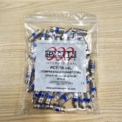 Brand New - RG-6 Coaxial Cable Compression F Connector Fitting PCT TRS-6L (50 pack)