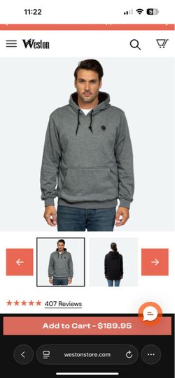Westin heated hoodie size small unisex Westin heated hoodie size small unisex
