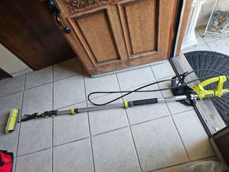 RYOBI 18 ft. Telescoping Extension Pole with Brush for Most Gas Electric and Cordless Pressure Washers up to 04200 PSI