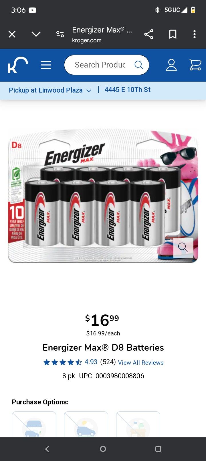 Energizer Max D Batteries