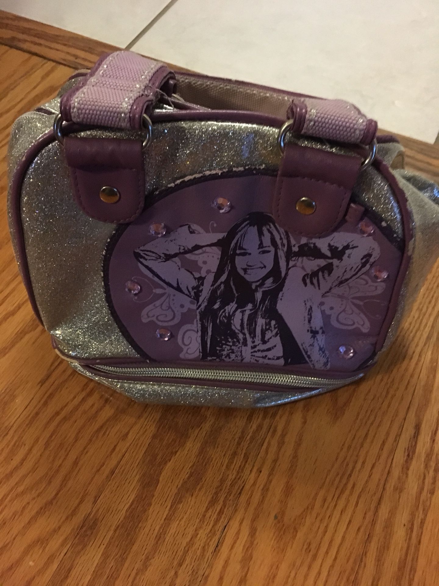 Hannah Montana glittery purse or lunch box
