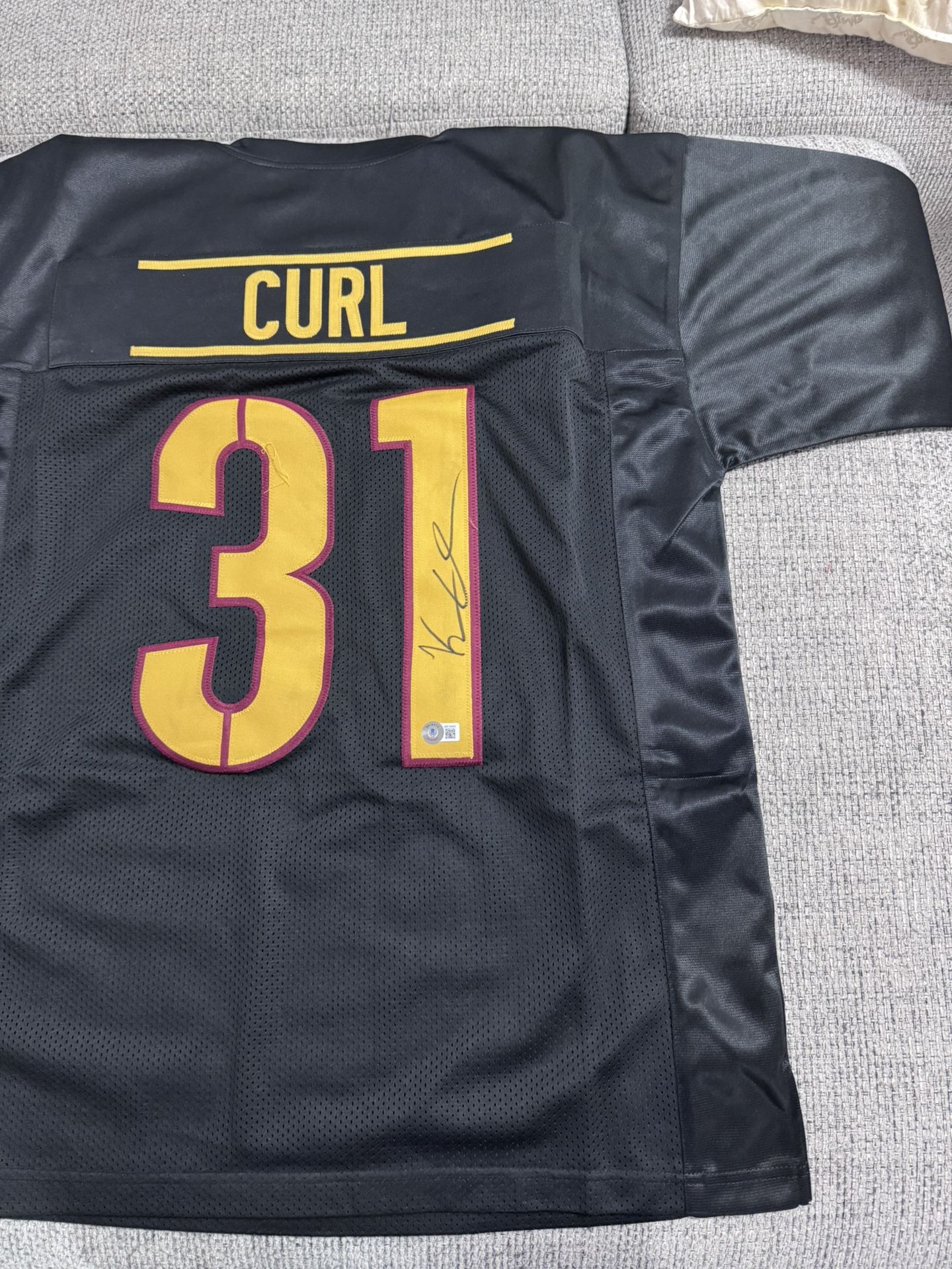 Kamren Curl Signed Autograph Custom Jersey - Washington Commanders - Beckett Coa