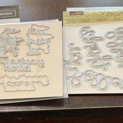 Stampin Up Word Dies Lot Wanted To Say Hello You Happy Birthday Thinlits