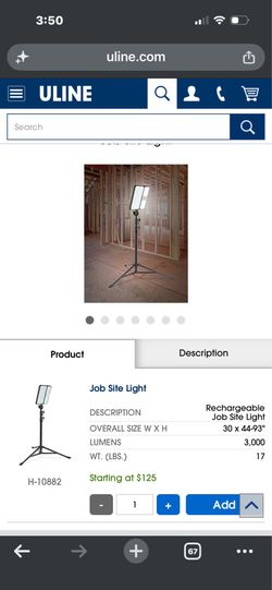 Uline Job site light H-10882