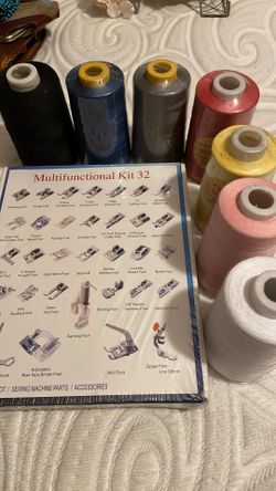 Sewing Thread And Sewing Machine Foot Attachments