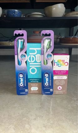 Hello Toothpaste, Hello Unicorn Sparkle Kids Toothpaste, Oral B Toothbrush