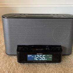 Sony Speaker Dock Clock Radio for iPod & iPhone - Black