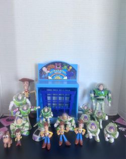 Disney Pixar Toy Story group of toys Buzz Lightyear and Woody all 18 figures and daycare toy