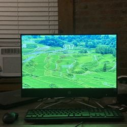 HP All In One 22” Desktop Intel Black W Free Wireless Keyboard And Mouse