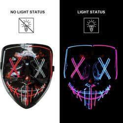 Halloween Purge Mask LED Light Up Mask