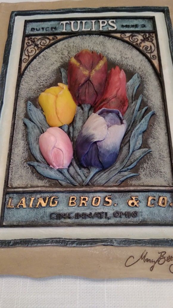 Tulips Resin Wall Plaque