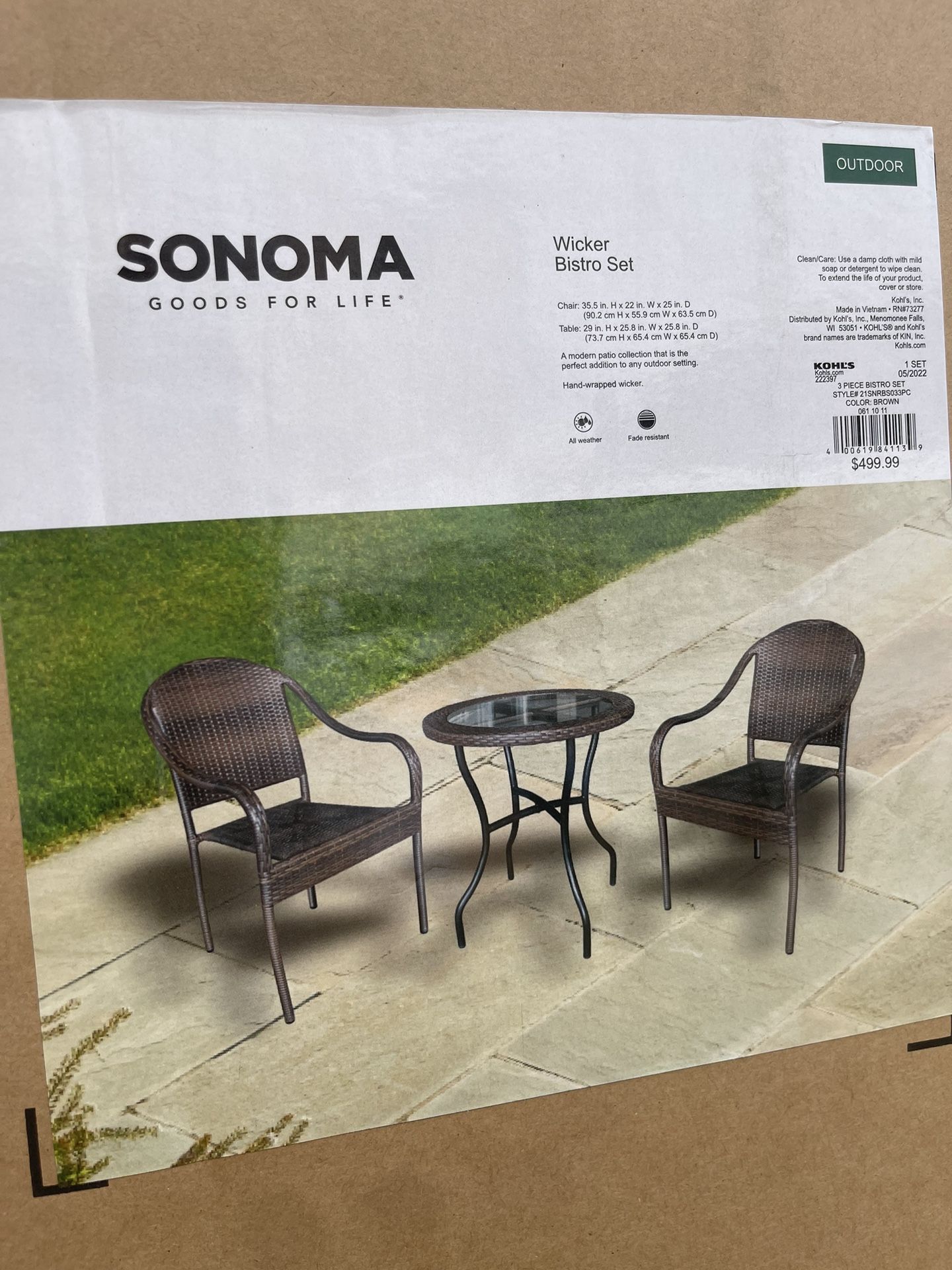 Outdoor glass patio table pieces