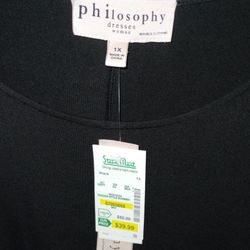 Philosophy Black Tunic Dress NEW