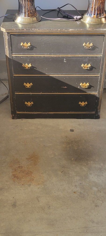1940s Antique Black Dresser