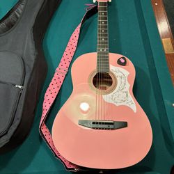 Rogue Starter Acoustic Guitar, Pink