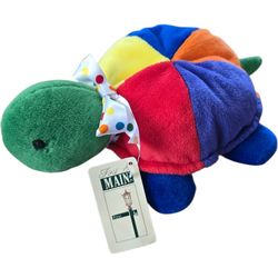 Vintage Menagerie First & Main Babe E Turtle Beanie Rattle Plush 10" NOS