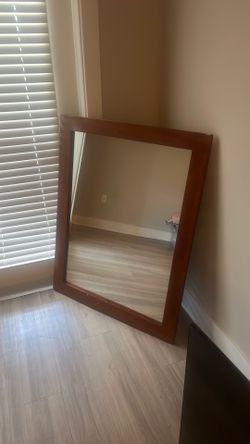 Wooden framed mirror