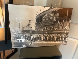 Wrigley Field 1945 Wall Art – Vintage Baseball Photograph Chicago Cubs History