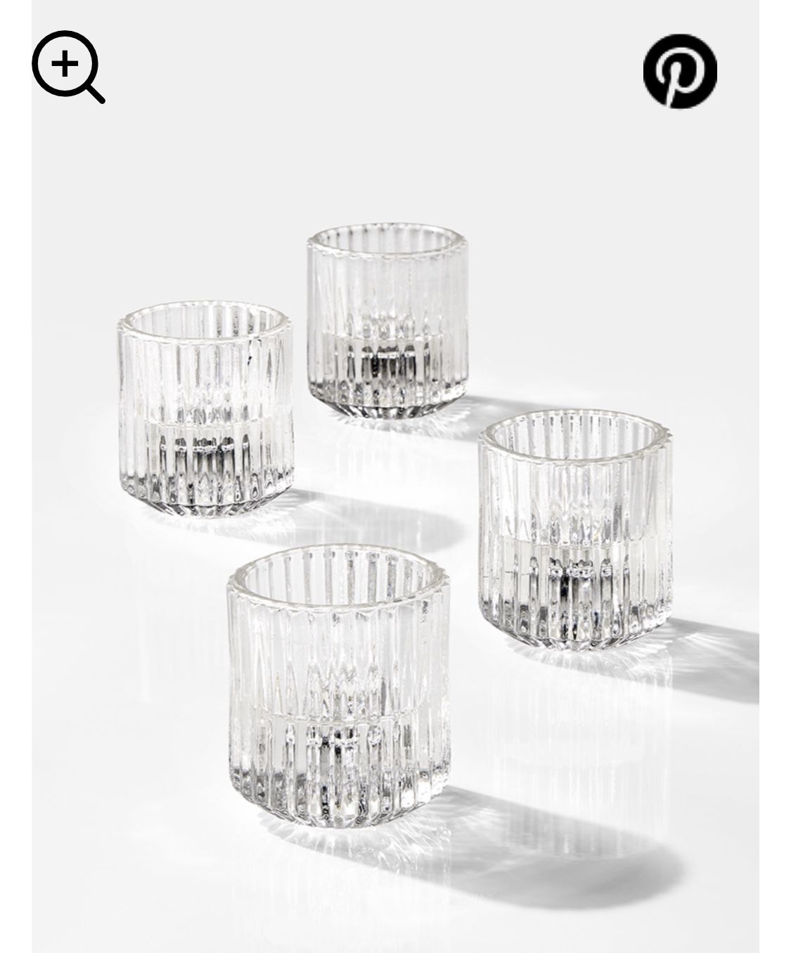 Pleated Glass Votive Candle Holders (76 total)