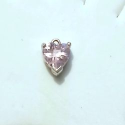 Pink Gemstone Heart Pendant
