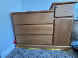 Wood Dresser / Cabinet Set