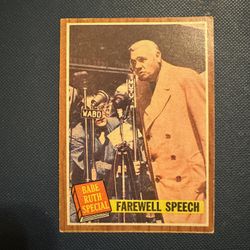 Babe : Farewell Speech Baseball Card 