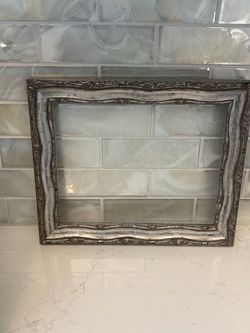 Ornate Distressed Wood Picture Frame