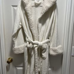 Pottery Barn cream bathrobe size S