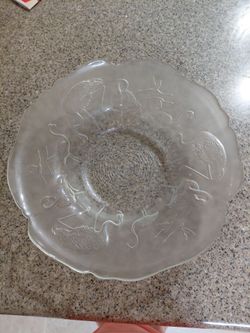 Flamingo Glass Serving/Decorative Bowl