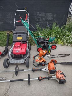 Honda HRC 216 commercial landscaping equipment bundle