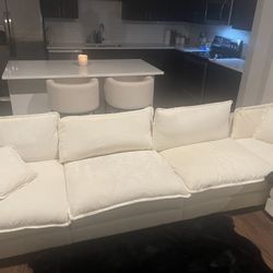 Full Couch With Ottoman