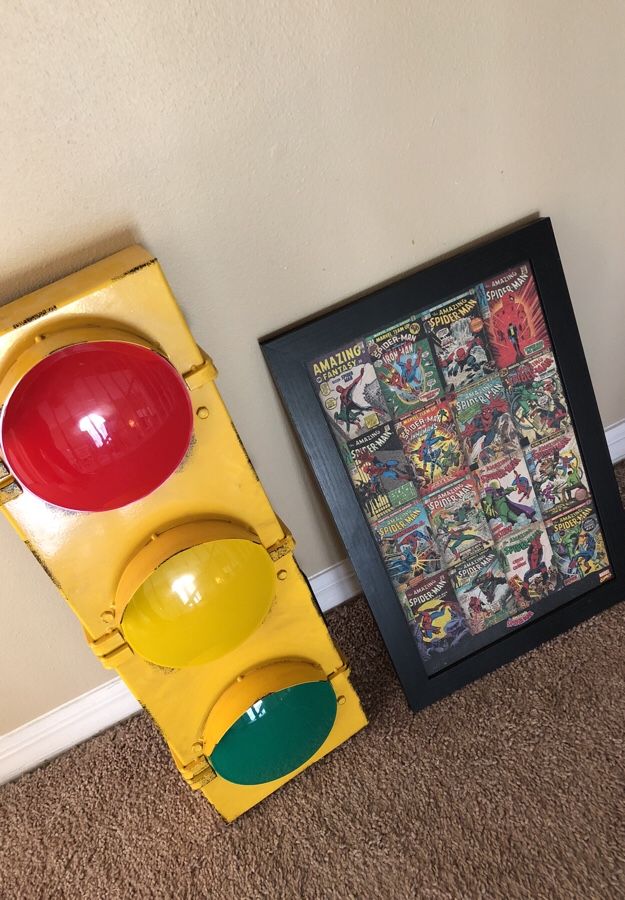 Boys room Hobby Lobby decor -Spider-Man
