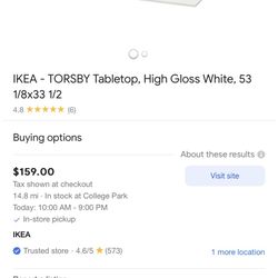 IKEA Glass Table Used 